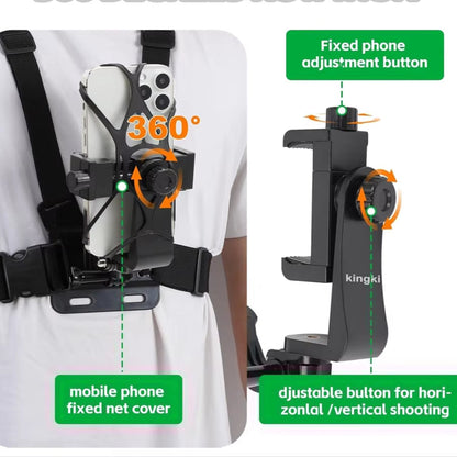 6 in 1 Phone Mount Holder Chest Strap Action Camera Kit for Gopro Hero 13 12 Insta360 for Iphone Samsung Huawei Accessories Set